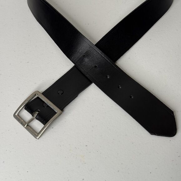 Task Force Genuine Top Grain Leather Belt Men Size 38 Black USA Made Work Casual - Picture 4 of 8